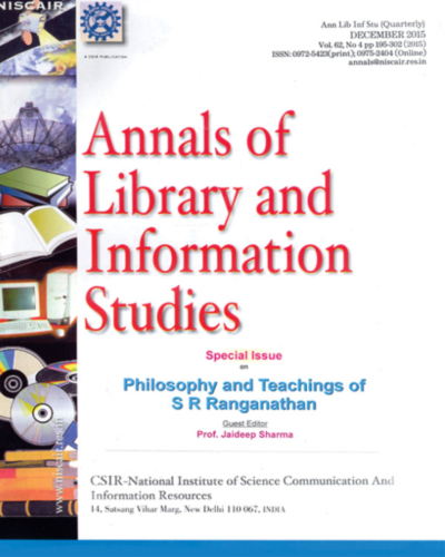 Annals of Library and Information Studies (ALIS)