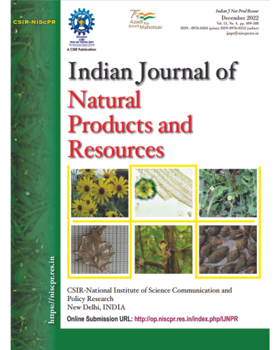 Indian Journal of Natural Products and Resources (IJNPR)