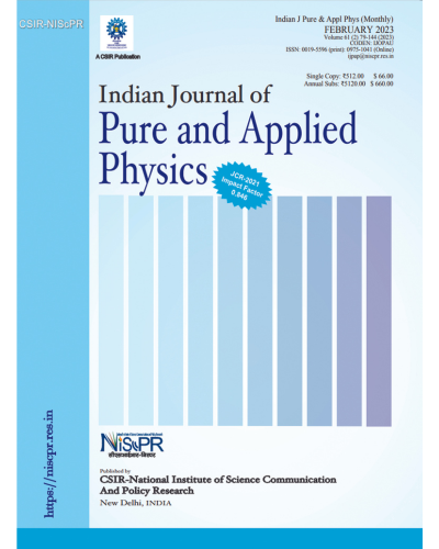 Indian Journal of Pure & Applied Physics (IJPAP)