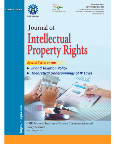 Journal of Intellectual Property Rights (JIPR)