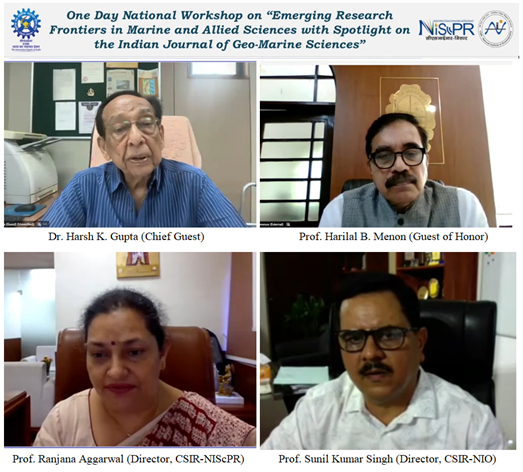 One-day national workshop on Emerging research frontiers in marine and allied sciences with spotlight on the Indian Journal of Geo-Marine Sciences (IJMS)
